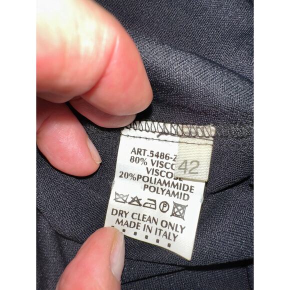 VINTAGE Y2K ALPHA MASSIMO REBECCHI BLACK CARDIGAN MADE IN ITALY 42 - Picture 4 of 7